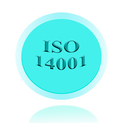ISO14001 certified icon or symbol image concept design for business and use in company system.