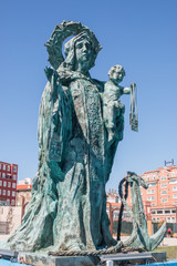 Obraz premium Monumento a Virgen del Carmen de La Coruña Galicien Spanien