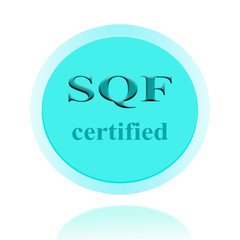 SQF certified icon or symbol  image concept design for business and use in company system.