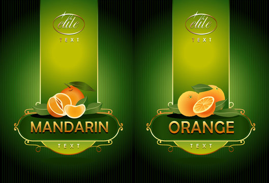 Mandarin, Orange. Vector