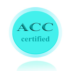 ACC certified icon or symbol image concept design for business and use in company system.