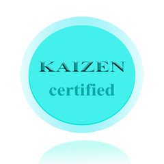 KAIZEN certified icon or symbol  image concept design for business and use in company system.