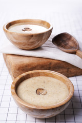 cream soup with mushrooms