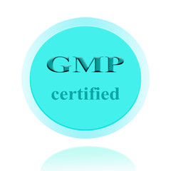 GMP certified icon or symbol  image concept design for business and use in company system.