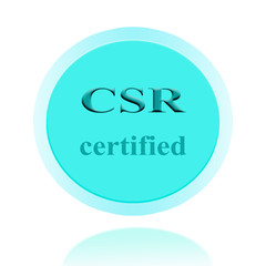 CSR certified icon or symbol  image concept design for business and use in company system.
