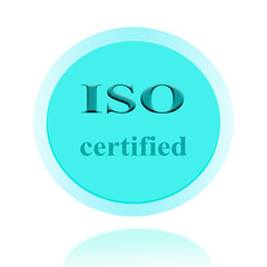 ISO certified icon or symbol  image concept design for business and use in company system.