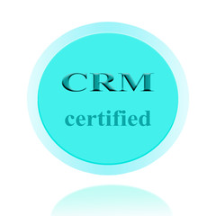 CRM certified icon or symbol  image concept design for business and use in company system.