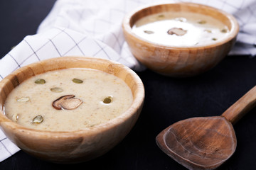 cream soup with mushrooms