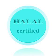 HALAL certified icon or symbol  image concept design for business and use in company system.