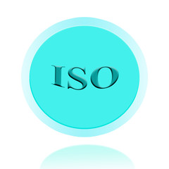 ISO certified icon or symbol  image concept design for business and use in company system.