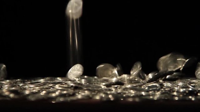 Coins falling 