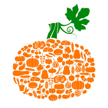 Pumpkin of vegetables