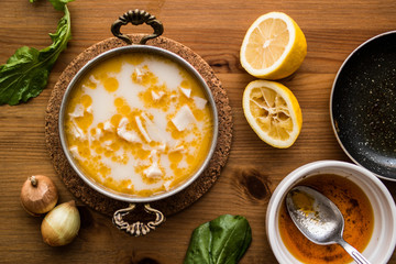 Turkish Traditional Tripe Soup / iskembe corbasi.