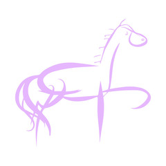 Funny horse drawing