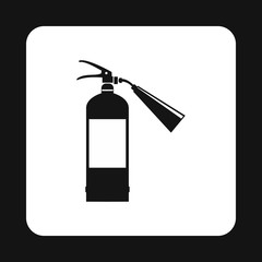 Fire extinguisher icon in simple style isolated on white background. Equipment fire symbol