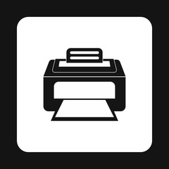 Printer icon in simple style on a white background