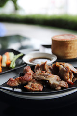 Spicy Barbecued pork with rice