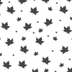 Seamless background made of maple leaves