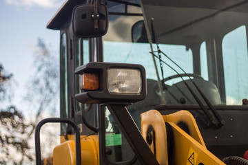 Heavy Bulldozer in the Parking lot