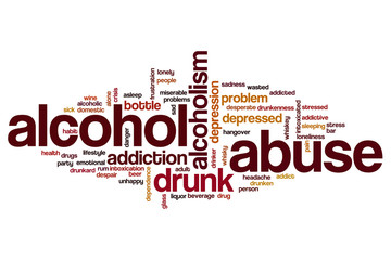 Alcohol abuse word cloud