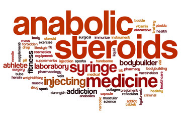 Fototapeta premium Anabolic steroids word cloud