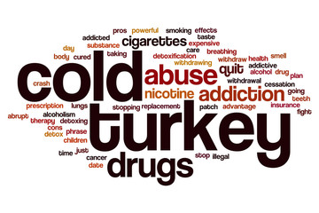 Cold turkey word cloud