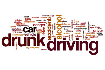 Drunk driving word cloud