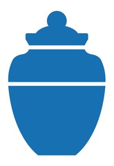 Urne funéraire bleu