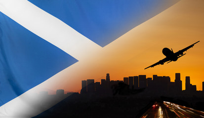 Scotland fabric Flag Travel and Transport Concept