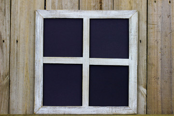 Rustic window frame with blank space for text