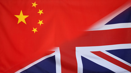 Great Britain and China Flag merged