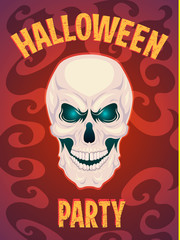 Halloween party, Holiday invitation, Vector Illustration