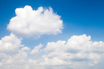 Naklejka na ściany i meble Cumulus clouds in blue sky, natural photo