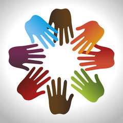 Obraz premium helping hands concept icon