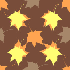 Seamless vector Maple Leaves Pattern