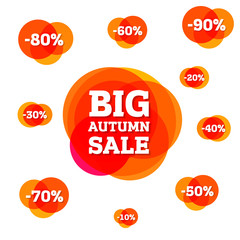 Big autumn sale poster vector design
