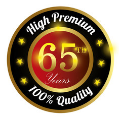 seal guaranteed premium quality gold vector illustration design