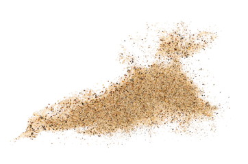 pile sand isolated on white background