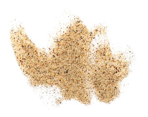 pile sand isolated on white background