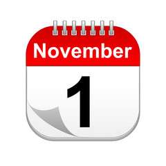 november 1 calendar icon