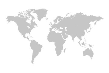 Obraz na płótnie Canvas Grey World Map Illustration