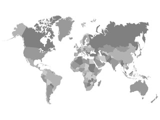 Fototapeta na wymiar Colorful World Map Illustration