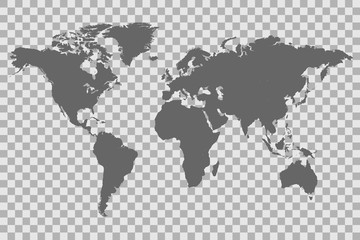 World Map Checker Background - obrazy, fototapety, plakaty