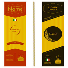 packaging for spaghetti and other pasta with the image of wheat ears