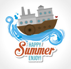 Obraz premium summer vacation holiday icon vector illustration design