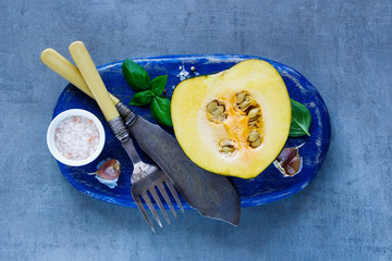 Pumpkin with ingredients