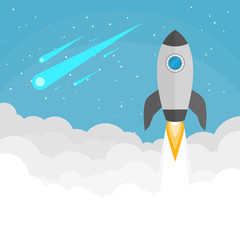 launching space rocket background