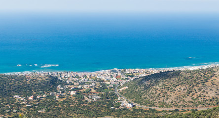 Fototapeta na wymiar Panoramic view over the coast