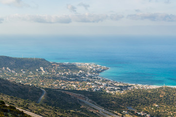 Panoramic view over the coast