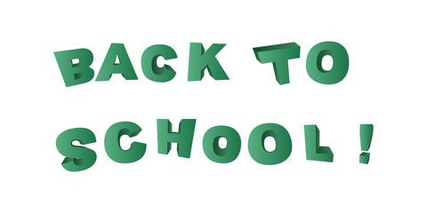 Fototapeta premium Back to school inscription